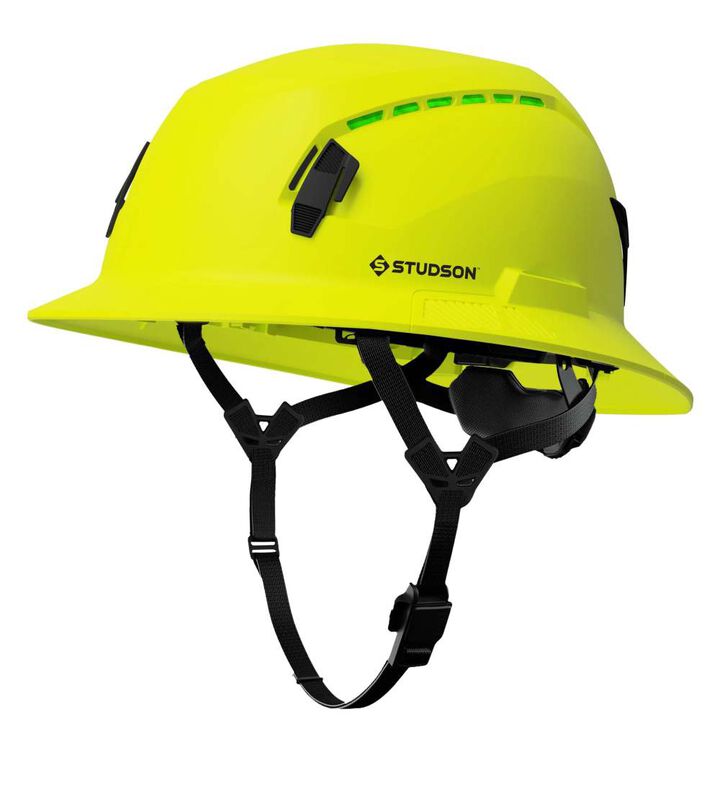 Studson Full Brim Vented Safety Helmet Type 2 Class C Hi-Vis Yellow