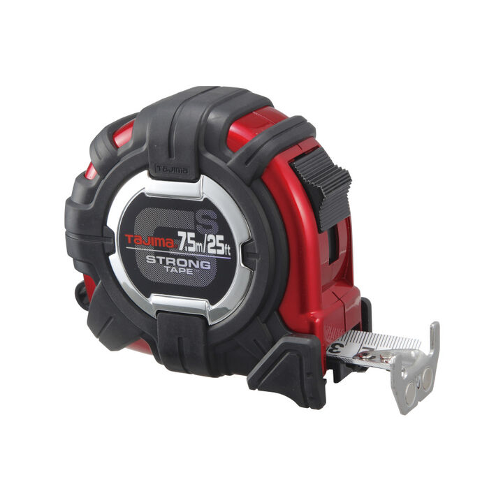 Tajima GS LOCK 25 Ft. x 1 Inch HORNED MAGNETIC HOOK Tape Measure with Compatible Clip