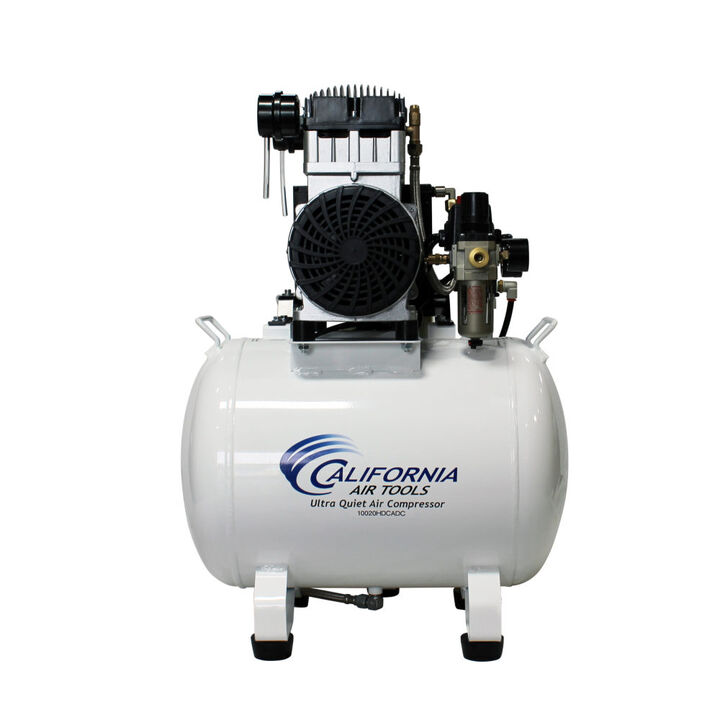 California Air Tools Ultra Quiet Oil-Free Corded 2HP 10 Gallon Air Compressor with Air Drying System and Automatic Drain Valve