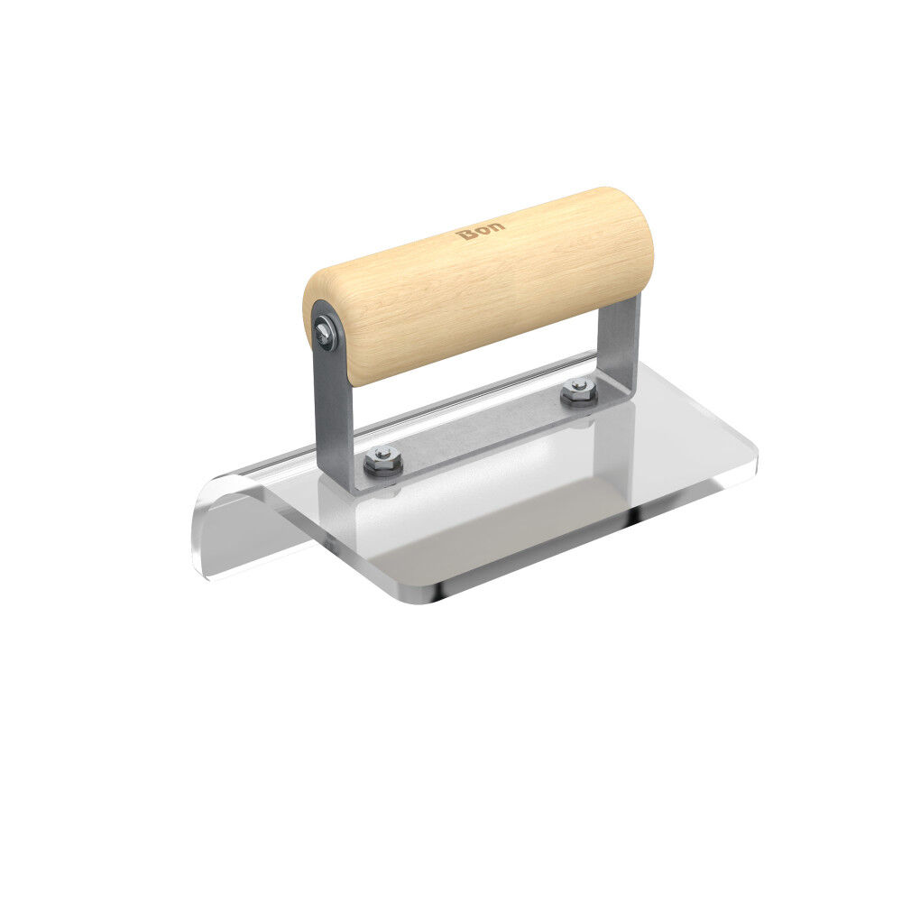 Bon Tool 6 Inch X 5 Inch Blade Step Tool with Plexiglass Outside & 2 Inch Radius with Wood Handle, large image number 1