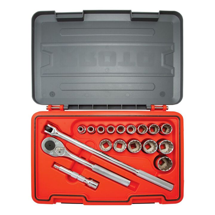 Proto Socket Set 1/2 DR 18pc SAE 12pt