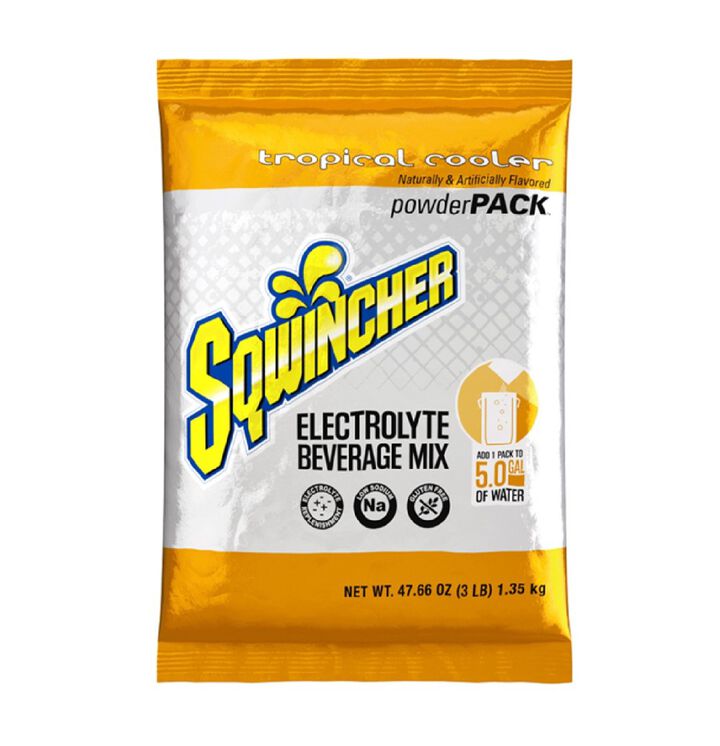 Sqwincher Mix and Serve Electrolyte Beverage Mix 5 Gallon Tropical Cooler, large image number 0