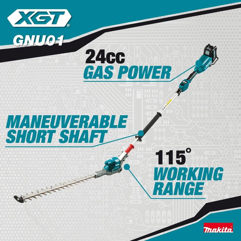 Makita 40V max XGT Brushless Cordless 24 Inch Articulating Pole Hedge Trimmer (Bare Tool), large image number 2