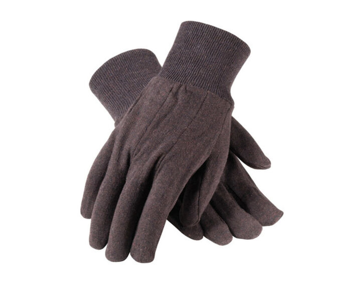 Protective Industrial Products Regular Weight Polyester / Cotton Jersey Glove Brown Mediumen's OSFA 12 Pairs of Gloves