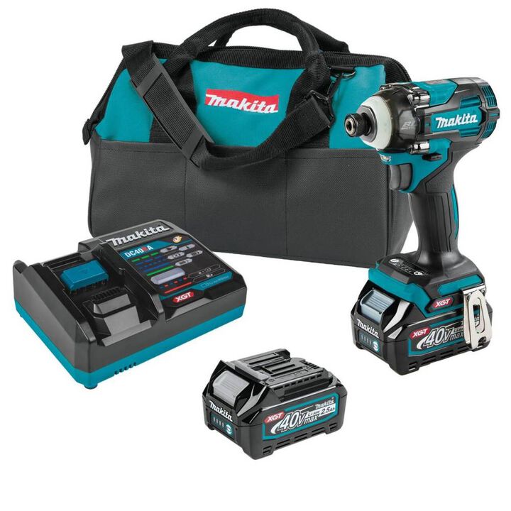 Makita 40V max XGT Brushless Cordless High Torque 4-Speed 2.5Ah Impact Driver Kit