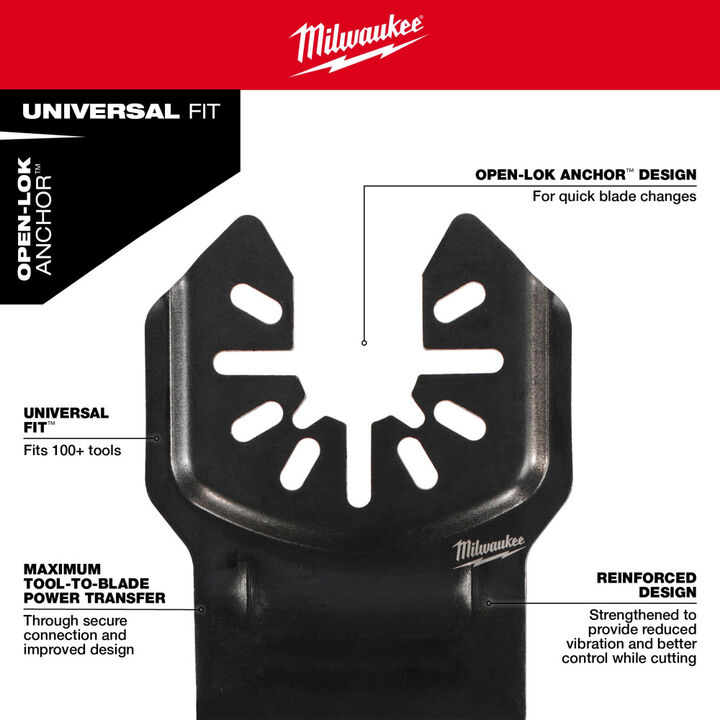 Milwaukee OPEN-LOK 1-3/8inch TITANIUM ENHANCED BI-METAL MULTI-MATERIAL BLADES 10PK, large image number 8