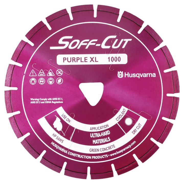 Husqvarna Construction XL6-1000 6 Inch Purple Soff-Cut Diamond Blade for Concrete, large image number 0