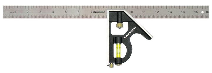 Swanson Tool 16 Inch Combination Square Pro with Metric, 40 CM