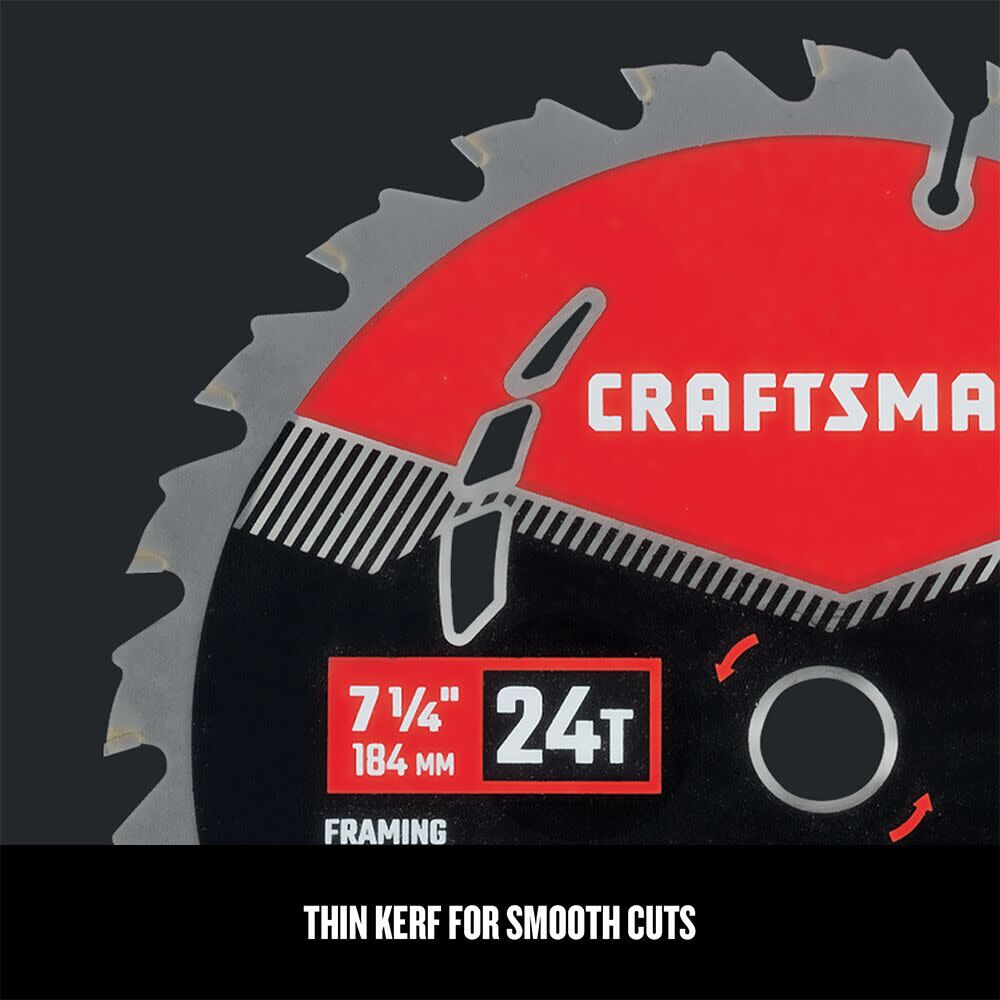 CRAFTSMAN 7-1/4 Inch 24T Framing Saw Blade, large image number 4