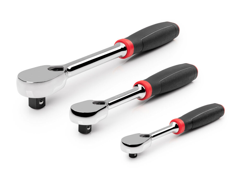Tekton 1/4, 3/8, 1/2 Inch Non-QR Comfort Grip Ratchet Set, 3 Pieces, large image number 2