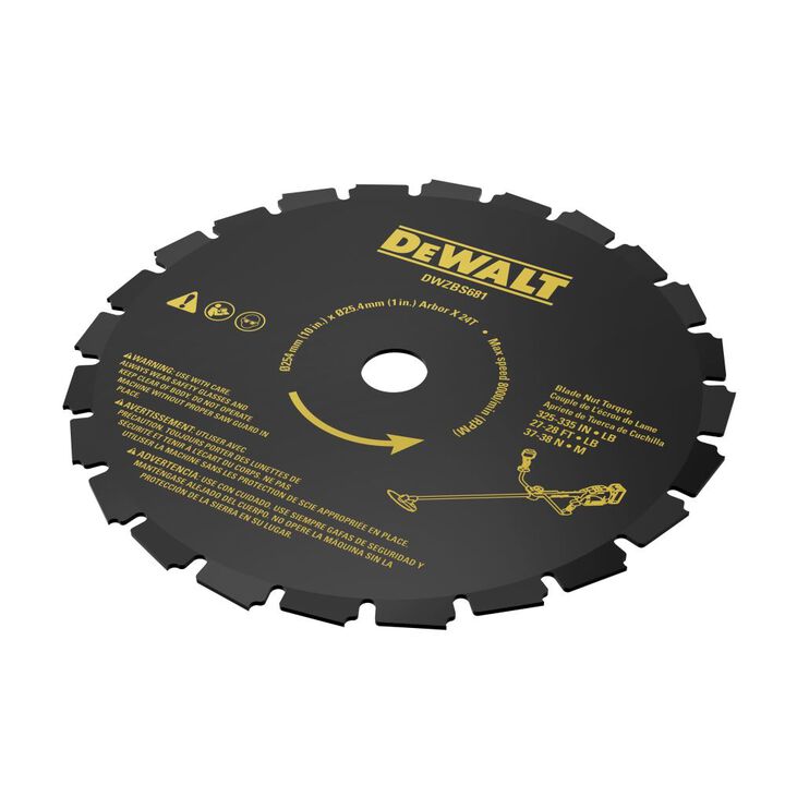 DEWALT 10 Inch Brush Saw 24 Tooth Blade