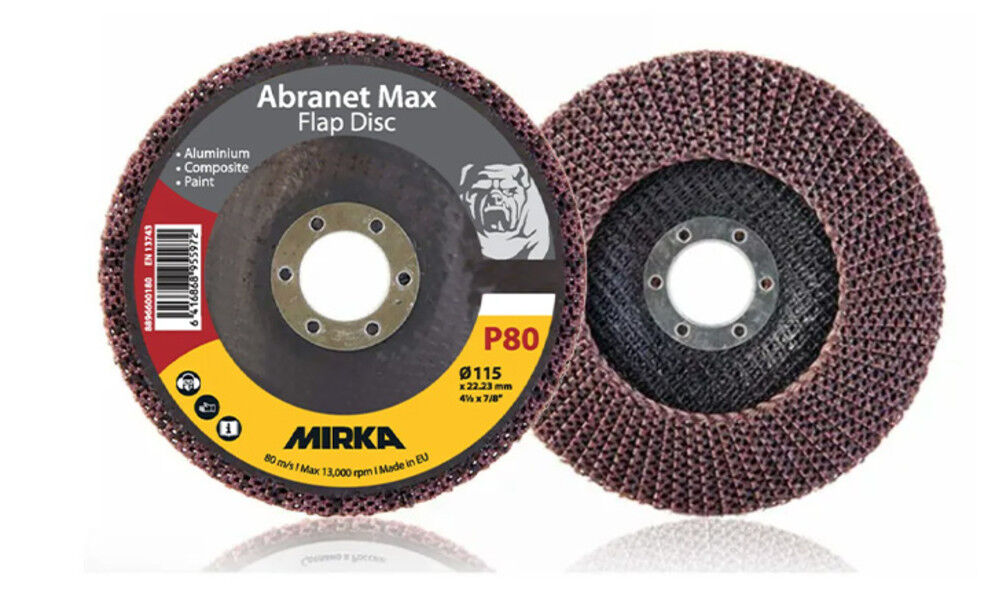 Mirka Abranet Max 4-1/2 Inch P80 T29 ALOX Flap Disc 10 Pieces, large image number 2