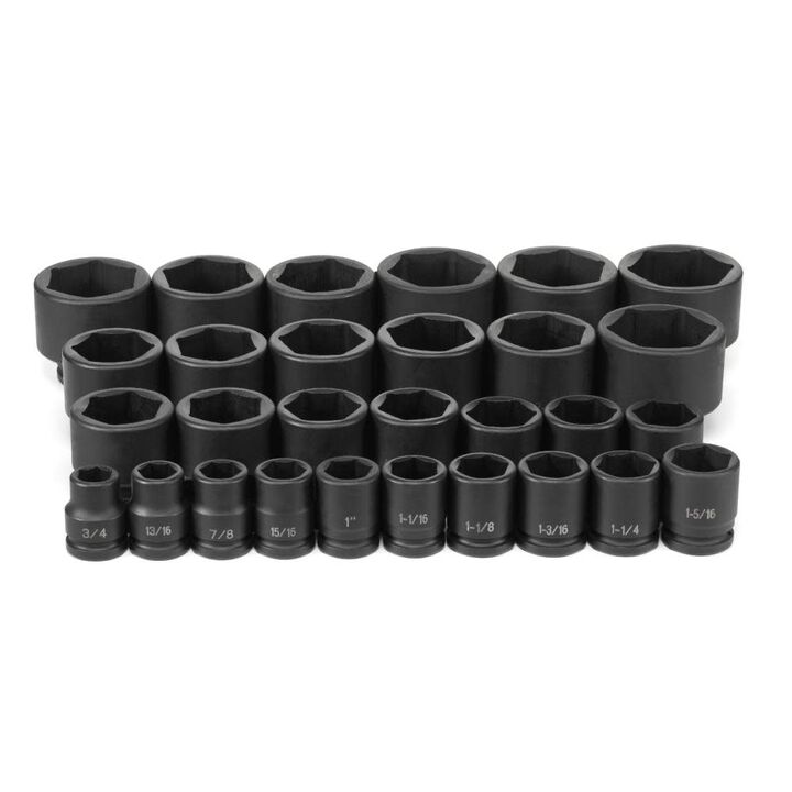 Grey Pneumatic 3/4 In. Drive Standard Length Impact Set