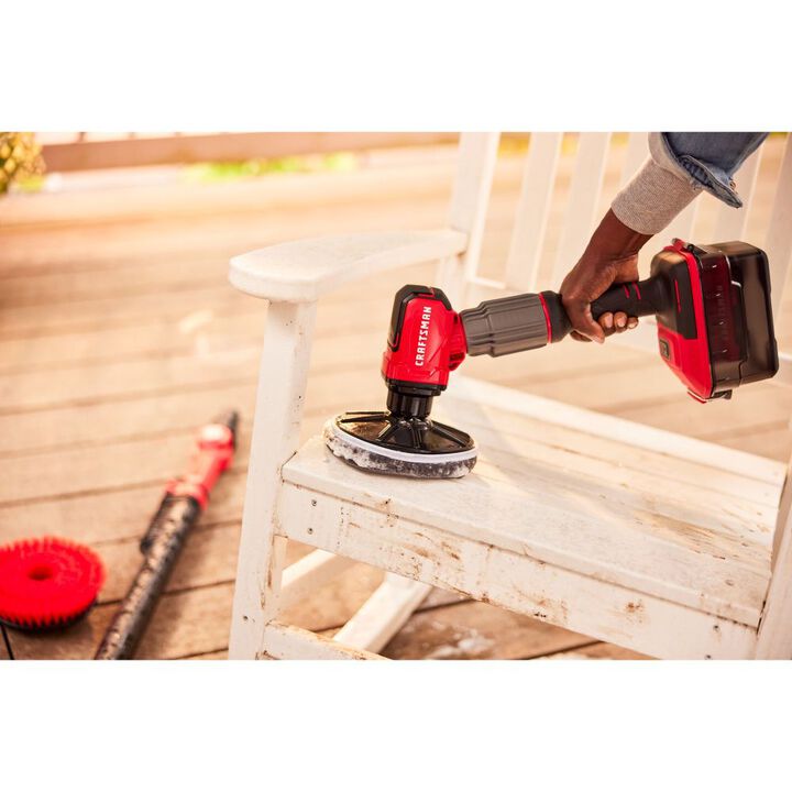 CRAFTSMAN Powered Scrubber Microfiber Brush Set, large image number 3