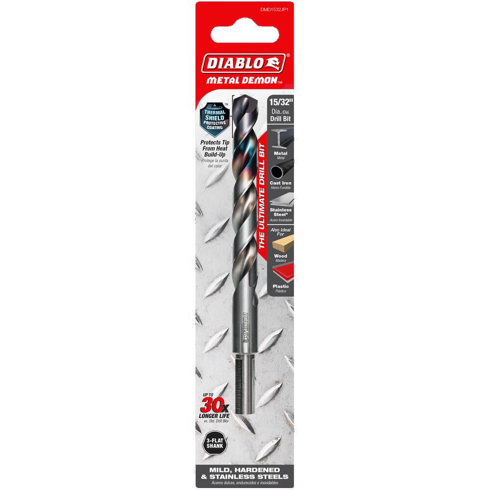 Diablo Tools 15/32 Inch Metal Demon Drill Bit for Mild, Hardened and Stainless, large image number 5