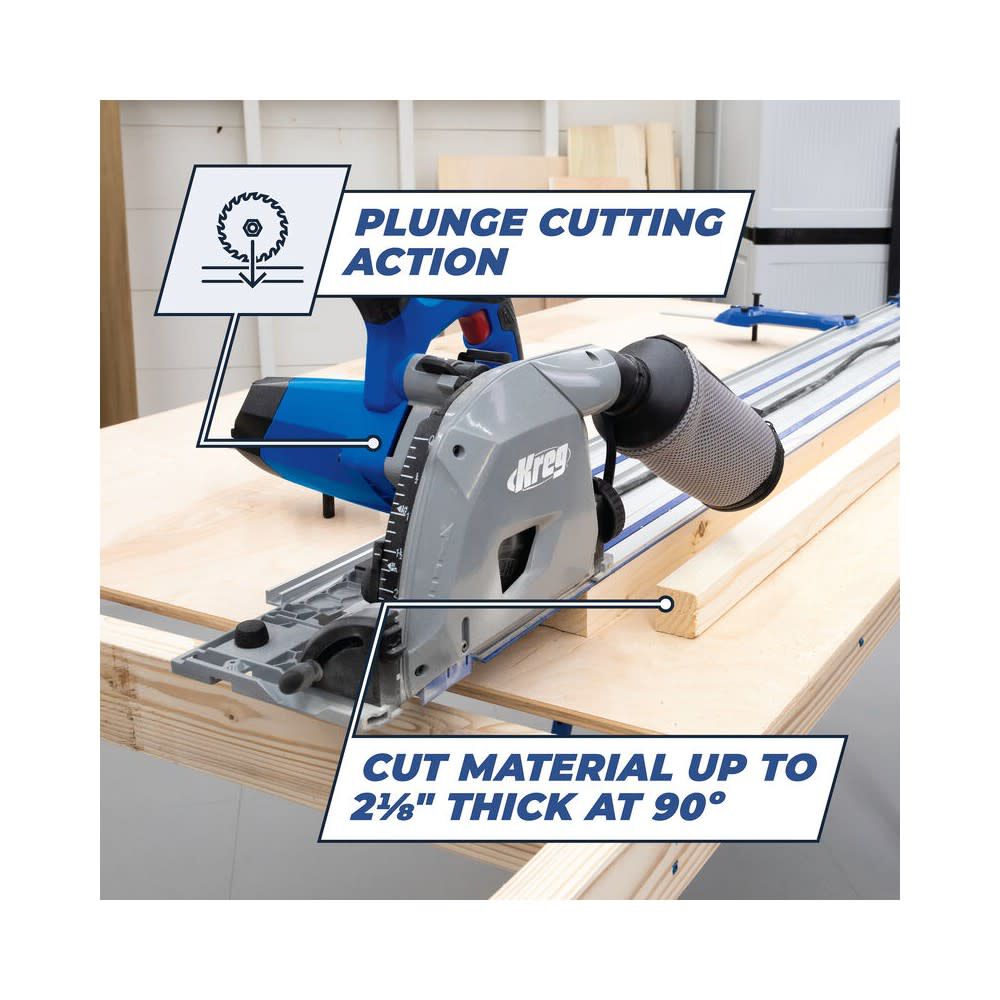 Kreg 120V 48T Blade Adaptive Cutting System Plunge-Cut Track Saw, large image number 10