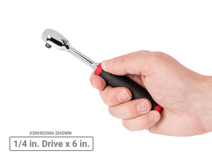 Tekton 1/4 Inch Drive Non-QR Comfort Ratchet, Spinner Handle Set, 5 Pieces, large image number 6
