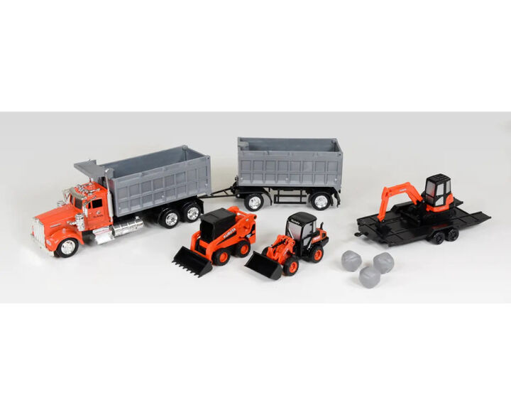 Kubota Miniature Toy Construction Equipment & Dump Truck Playset, large image number 0