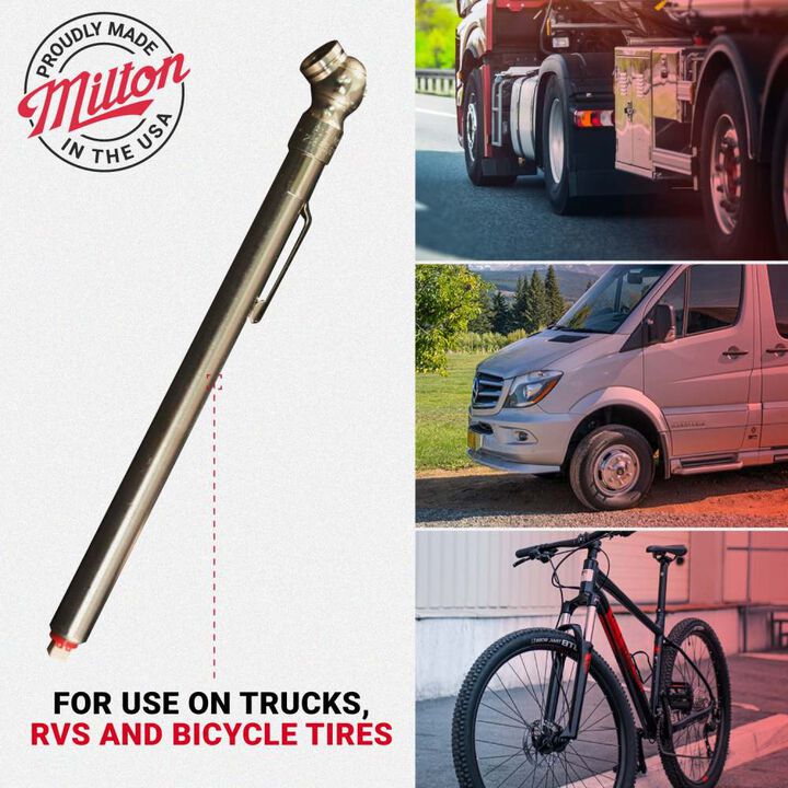 Milton 20-120 PSI Nickel-Plated Brass Tire Pencil Gauge, large image number 8