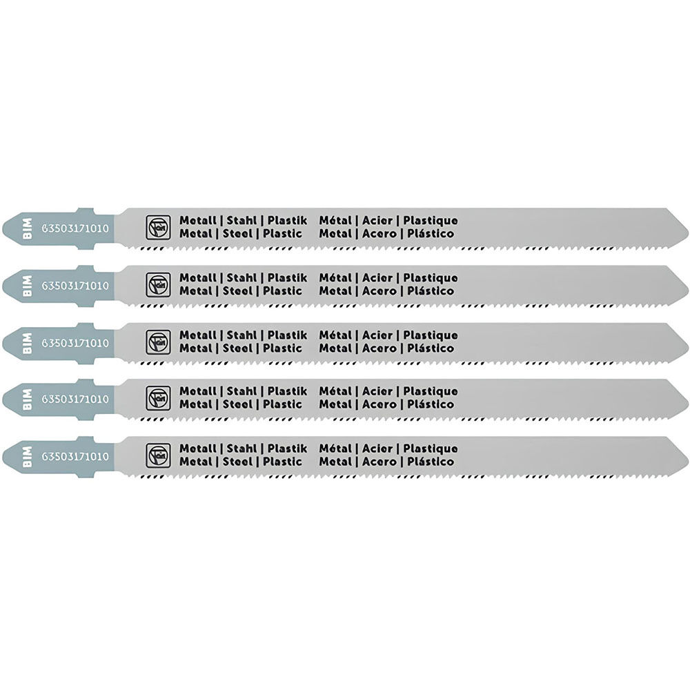 Fein 7 Inch 21 TPI BiMetal Jigsaw Blades, 5 Pack, large image number 1