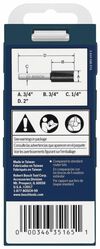 Bosch 3/4in x 3/4in Carbide Tipped Double Flute Straight Router Bit, small image number 4