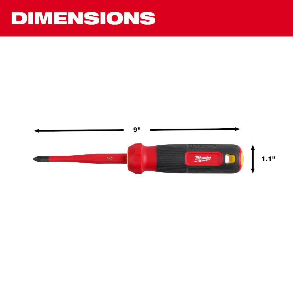 Milwaukee 4-in-1 1000V Insulated Slim Tip Multi-Bit Screwdriver, large image number 3