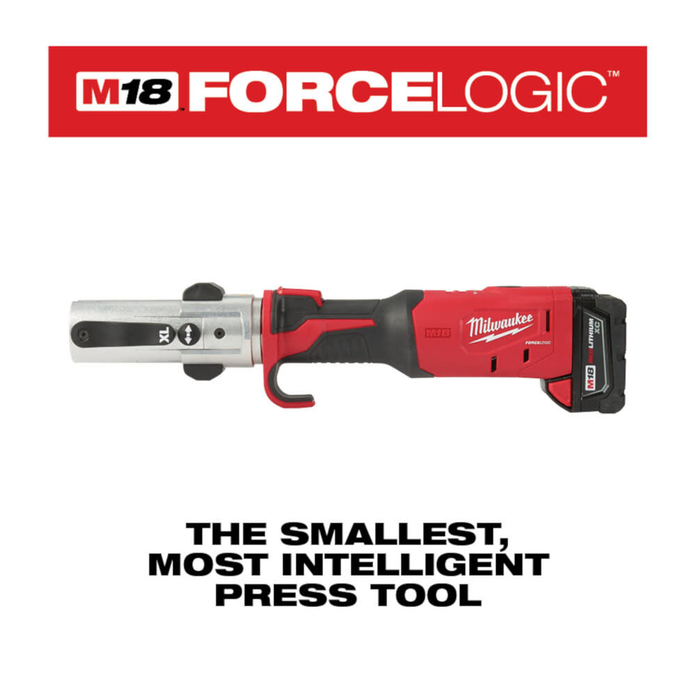 Milwaukee M18 FORCE LOGIC Long Throw Press Tool Kit with 2-1/2 Inch - 4 Inch NIBCO Press Ring Kit Bundle, large image number 4