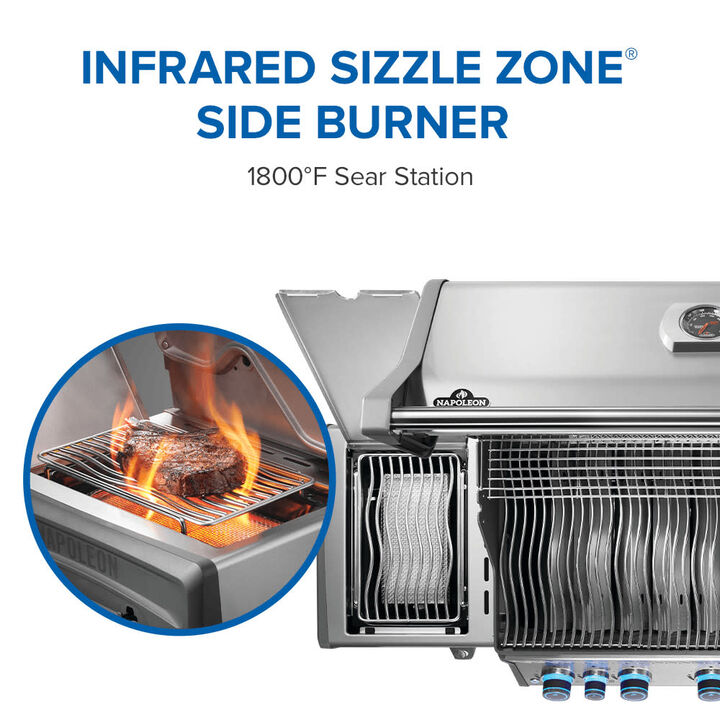 Napoleon Rogue PRO-S 625 RSIB 5 Burner Propane Gas Grill with Infrared Burner, large image number 3