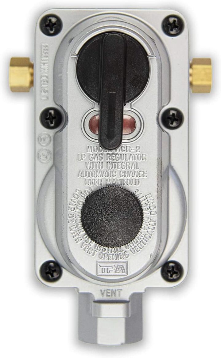 Flame King Auto Regulator with Pls Cover and L Mount Bracket and 12 Inch Pigtails, large image number 1