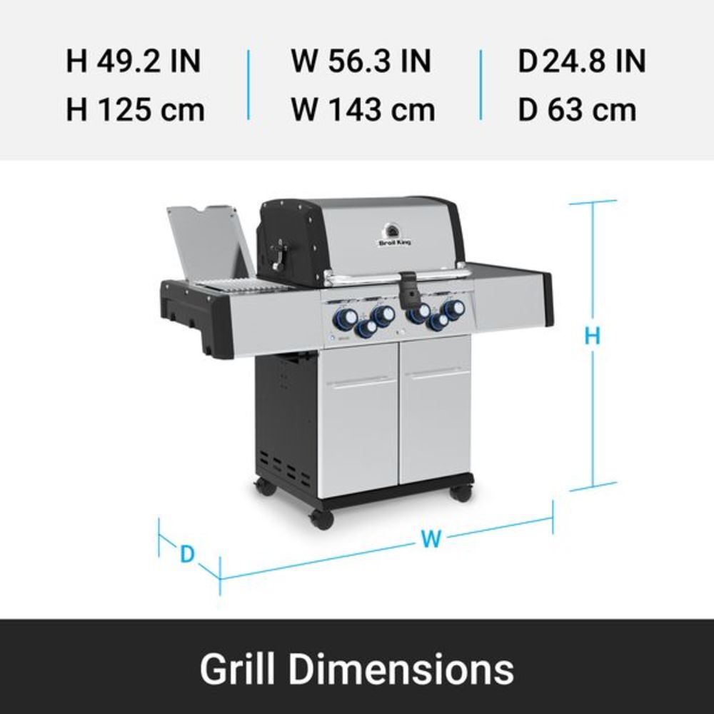 Broil King Regal S490 Pro IR 4-Burner Natural Gas Grill, large image number 4