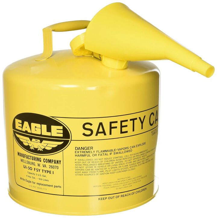Eagle Manufacturing 5 Gallon Steel Yellow Safety Can for Diesel