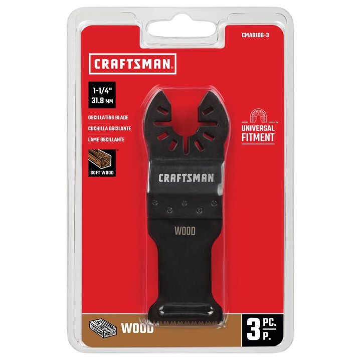 CRAFTSMAN Oscillating 1-1/4 Inch Hcs Fast Cut Wood, 3 Pack, large image number 2