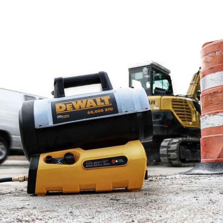 DEWALT 68000 BTU Cordless Portable Forced Air Propane Heater, large image number 7