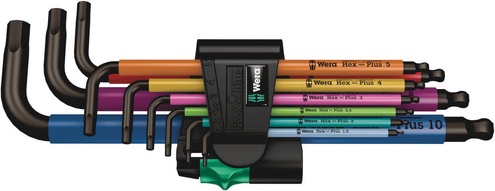 Wera Tools Metric BlackLaser 950/9 Hex-Plus Multicolor 1 SB L-Key Set, large image number 1
