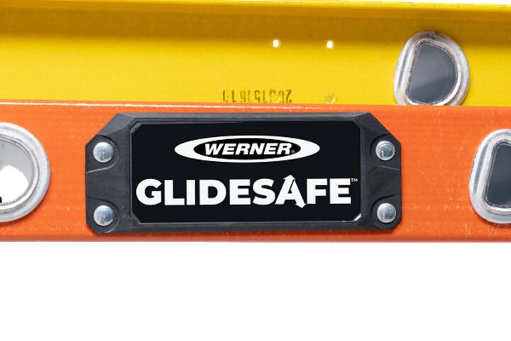 Werner Glidesafe Extension Ladder Fiberglass Tri Rung Type IA 40', large image number 3