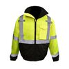 Radians Class 3 Bomber Jacket Hi Viz Weather Proof QuiltedGreen/Black Small, small image number 1