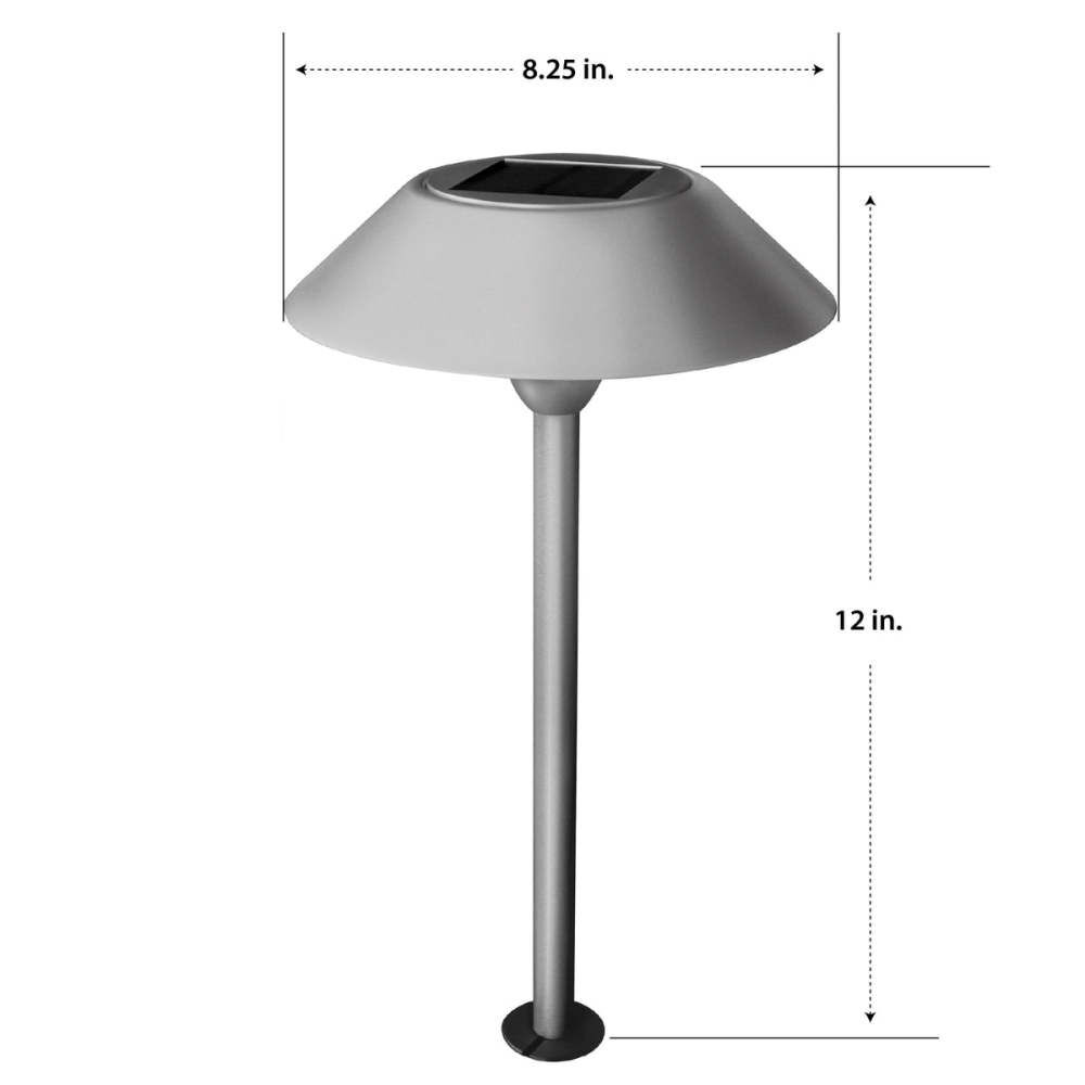 Feit Electric 12 Inch 0.4W 40 Lumens Landscape Solar Pathway Light Nickel 2 Pieces, large image number 2