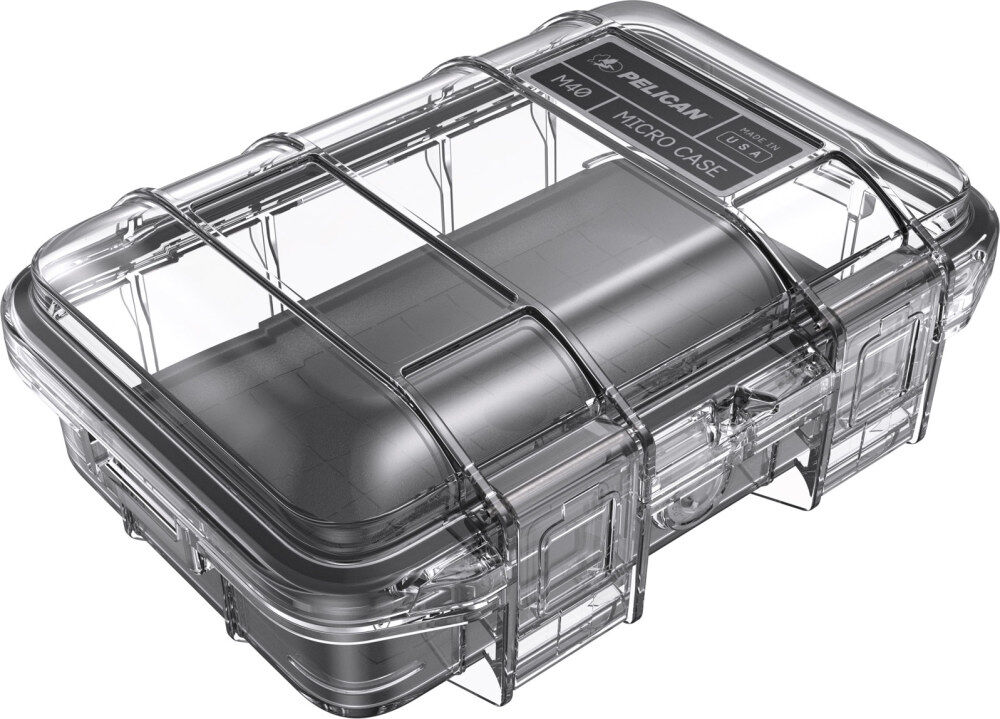 Pelican Polycarbonate M40 Micro Case, Black/Clear, large image number 1