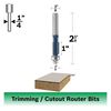 Bosch 3/8 Inch x 1 Inch Carbide Tipped 2-Flute Flush Trim Bit, small image number 2