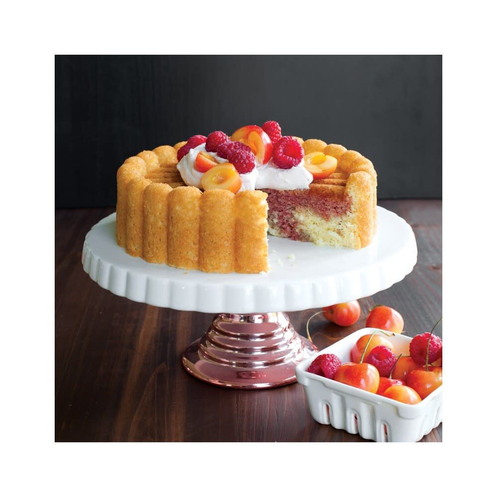 Nordic Ware 8 Inch x 8 Inch Cast Aluminum Charlotte Cake Pan Toffee, large image number 3