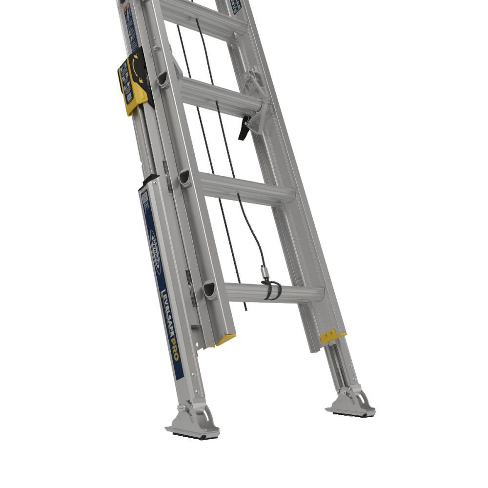 Werner 40 Ft. Type I Aluminum D-Rung Extension Ladder with Werner LevelSafe Pro Leveler, large image number 2