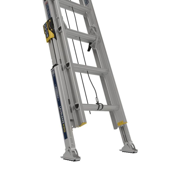 Werner 40 Ft. Type I Aluminum D-Rung Extension Ladder with Werner LevelSafe Pro Leveler, large image number 1
