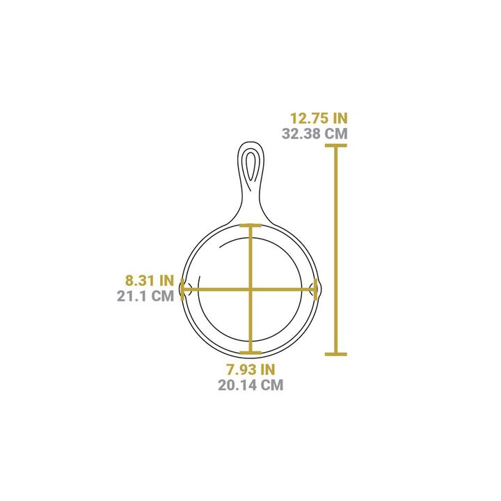 Lodge Cast Iron Wanderlust 8 Inch Black Cast Iron Tent Skillet, large image number 5