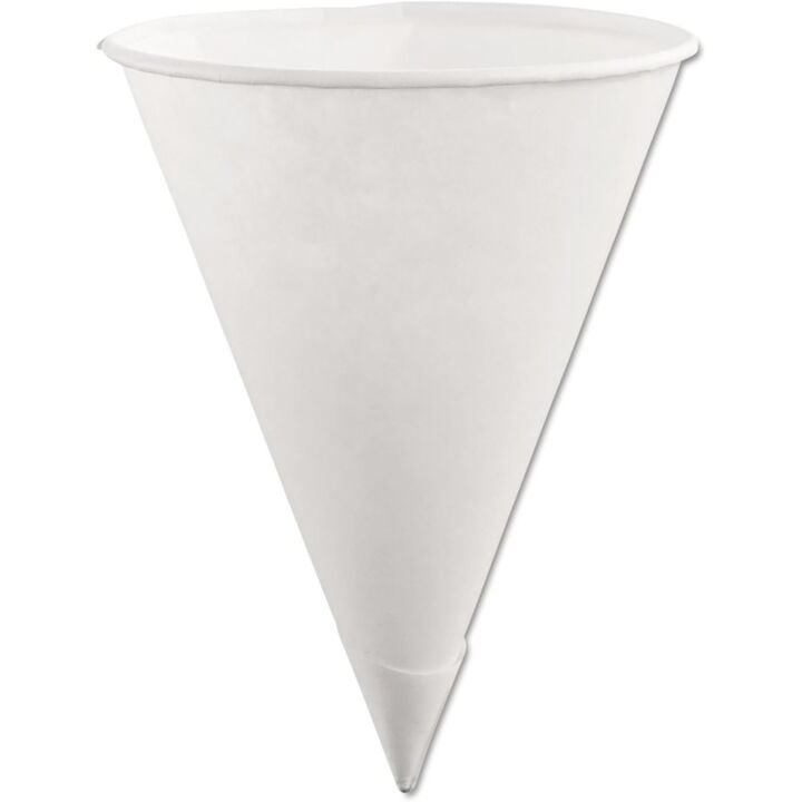 Rubbermaid 6 Oz White Disposable Roll Lid Cone Paper Cup 200ct