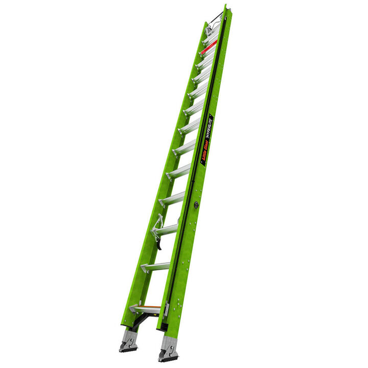 Little Giant Safety HyperLite 28 Ft. - IAA Fiberglass Extension Ladder with CH V-Rung and Claw