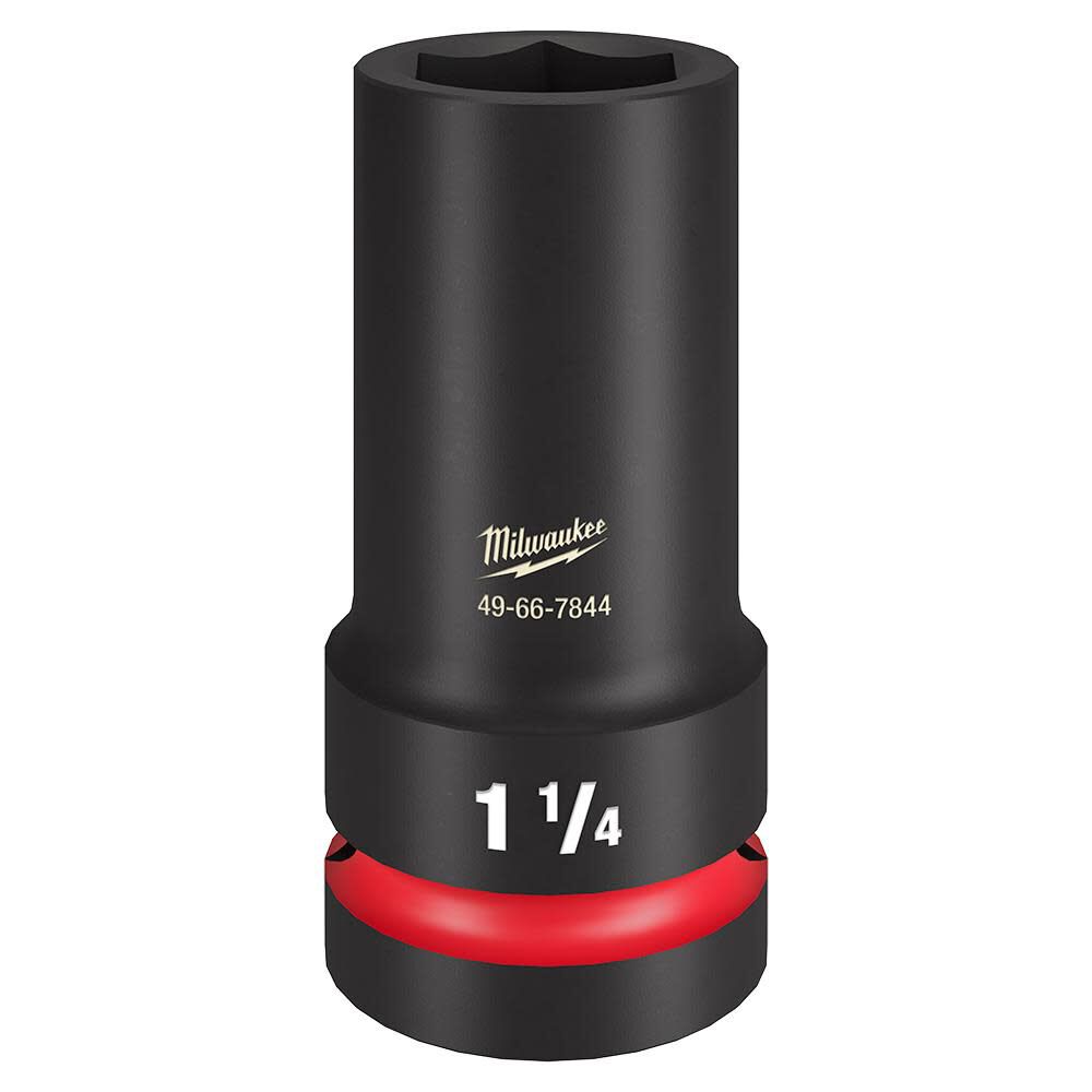 Milwaukee SHOCKWAVE Impact Duty 1 in Drive 1-1/4 in Thin Wall Extra Deep 6 Point Socket, large image number 1