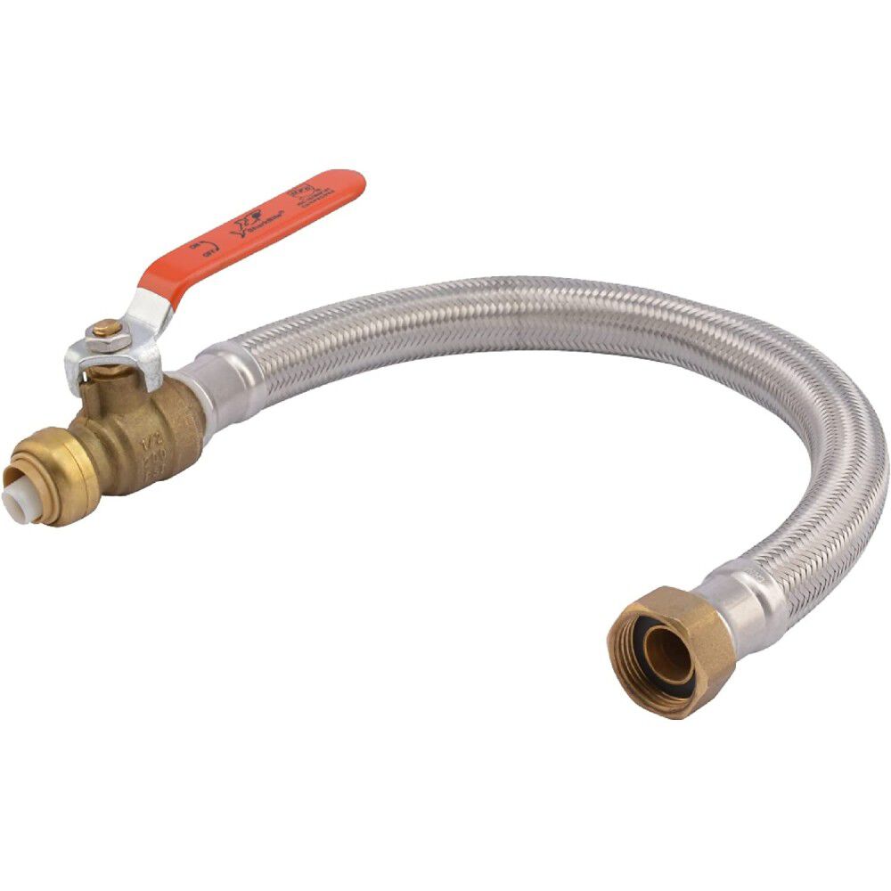Sharkbite 1/2 x 3/4 FIP x 18in Length Water Heater Connector, large image number 1