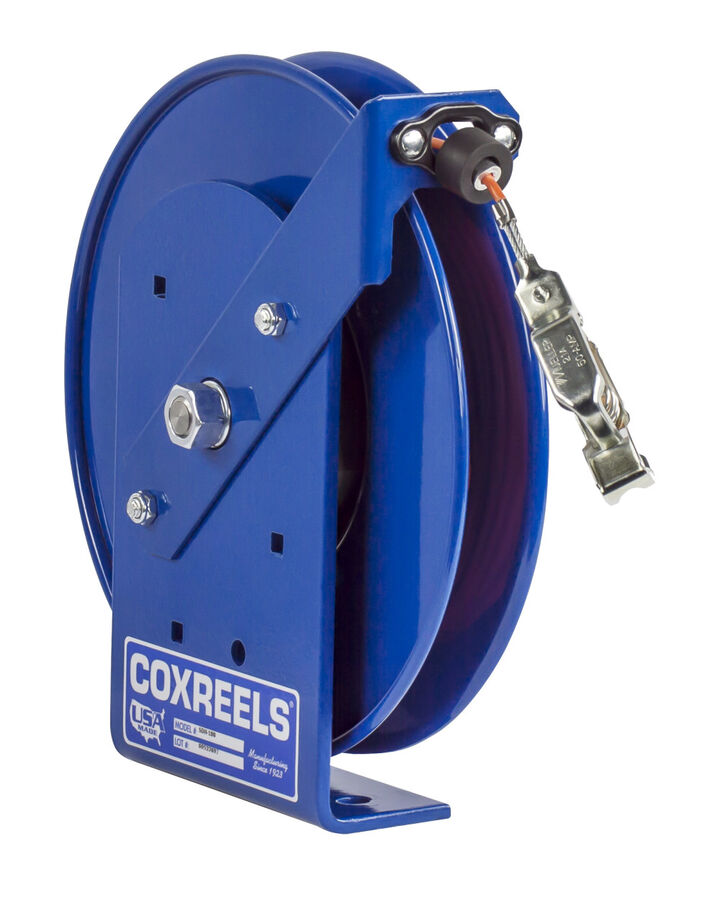 Coxreels Spring Rewind Static Discharge Hand Crank Cable Reel 100' Cable