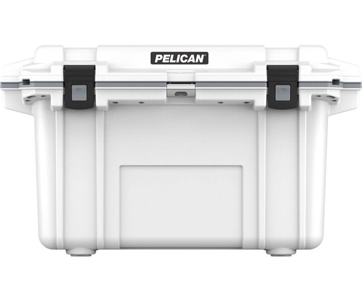 Pelican Polypropylene Elite Cooler with Handle, 70 Quart, White and Gray
