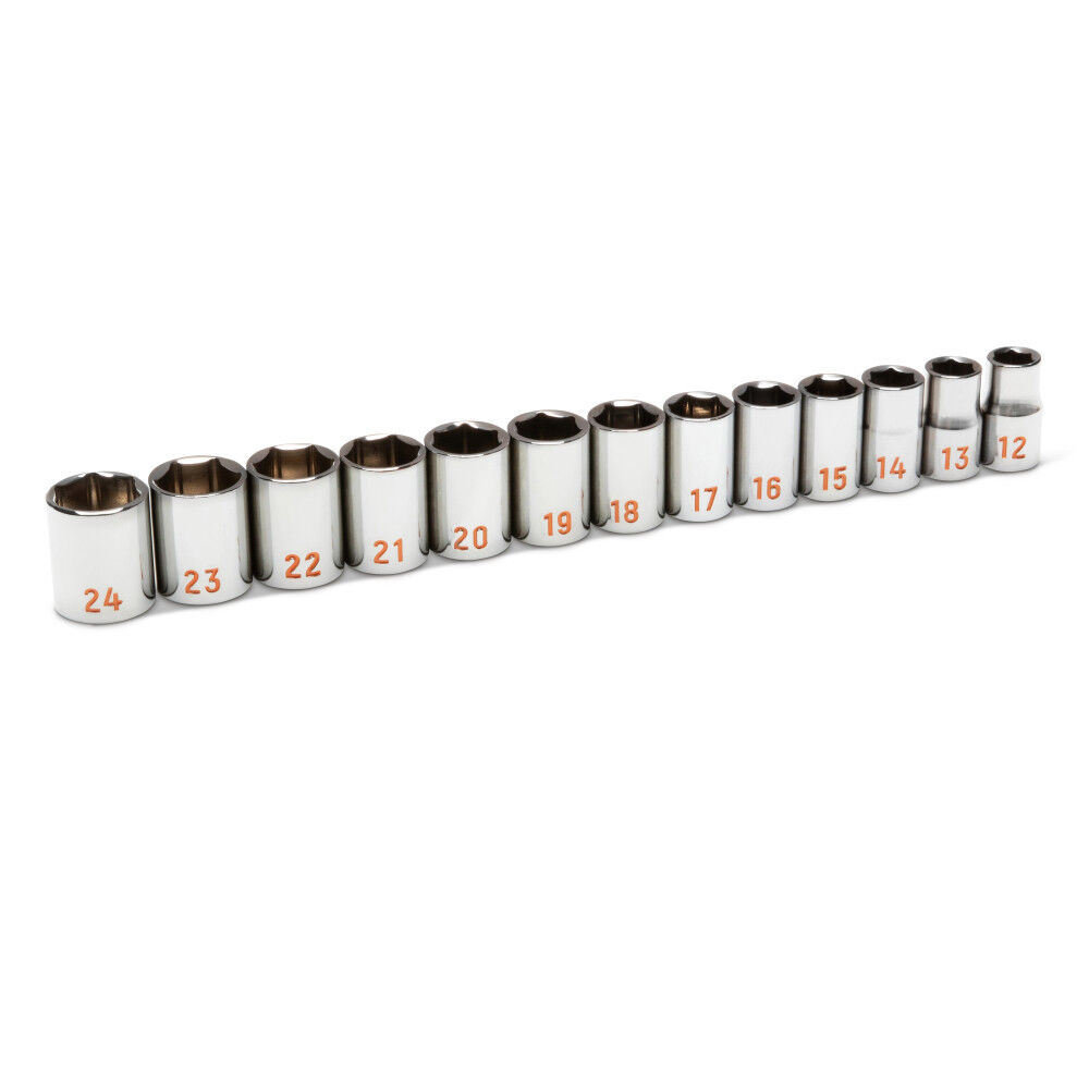 GEARWRENCH 1/2 Inch Drive 6 Point Metric Hi-Viz Socket Set 13 Pieces, large image number 2